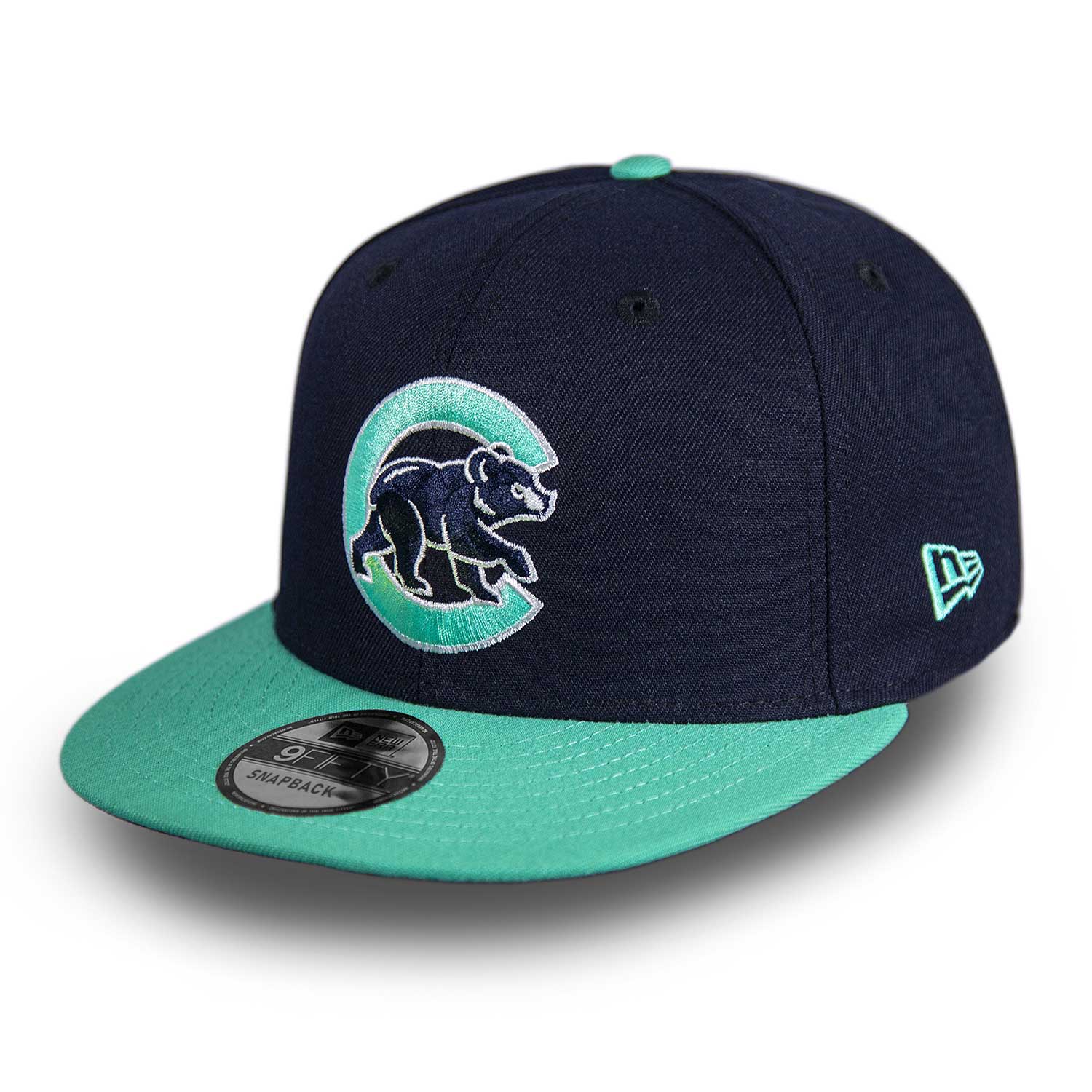 Chicago Cubs Youth 9FIFTY Mint Navy World Series Snap Back Cap - Image 2