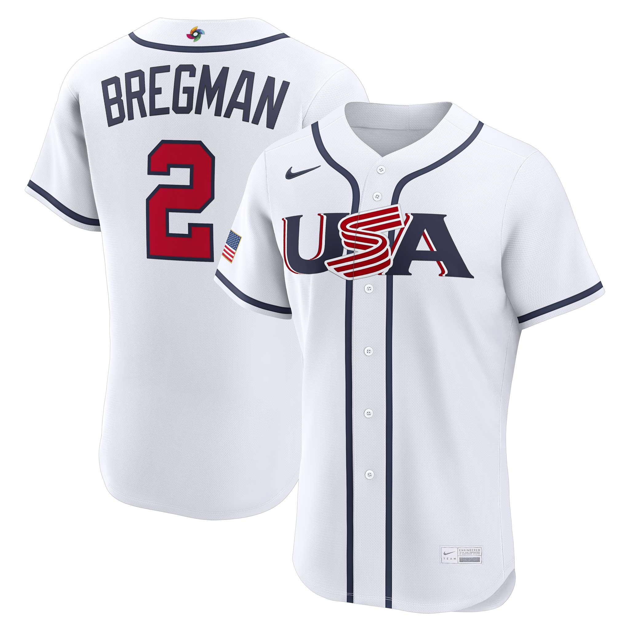 Team USA Alex Bregman World Baseball Classic Nike Home Limited Replica Jersey