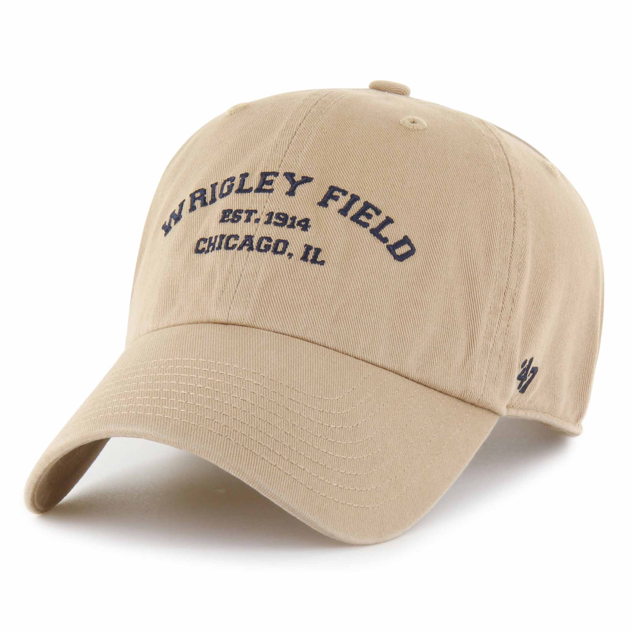 Wrigley Field 47 Brand Khaki Stadium Deuce Clean up Adjustable Cap