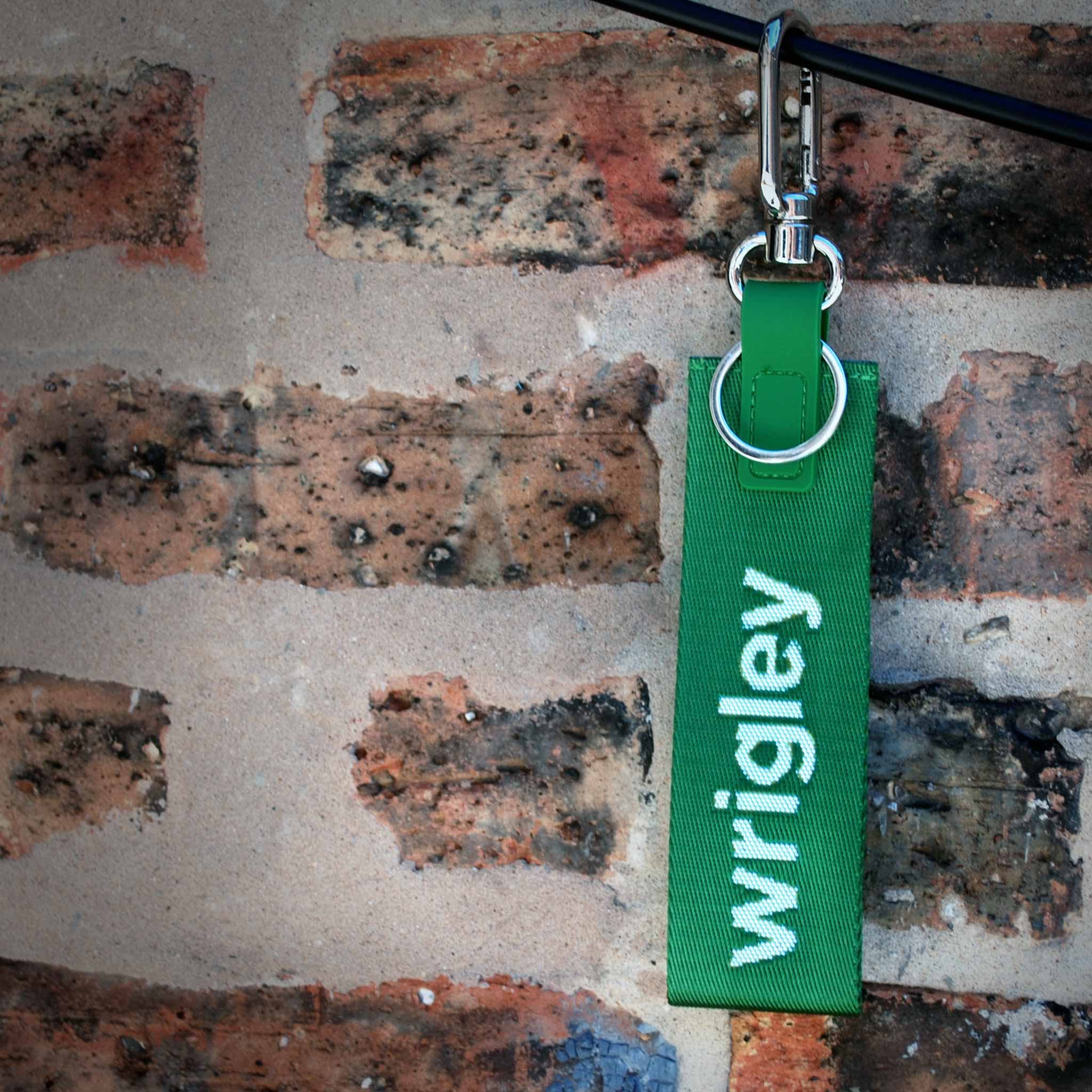 Wrigley Field Nylon Green Key Strap Keychain - Image 2