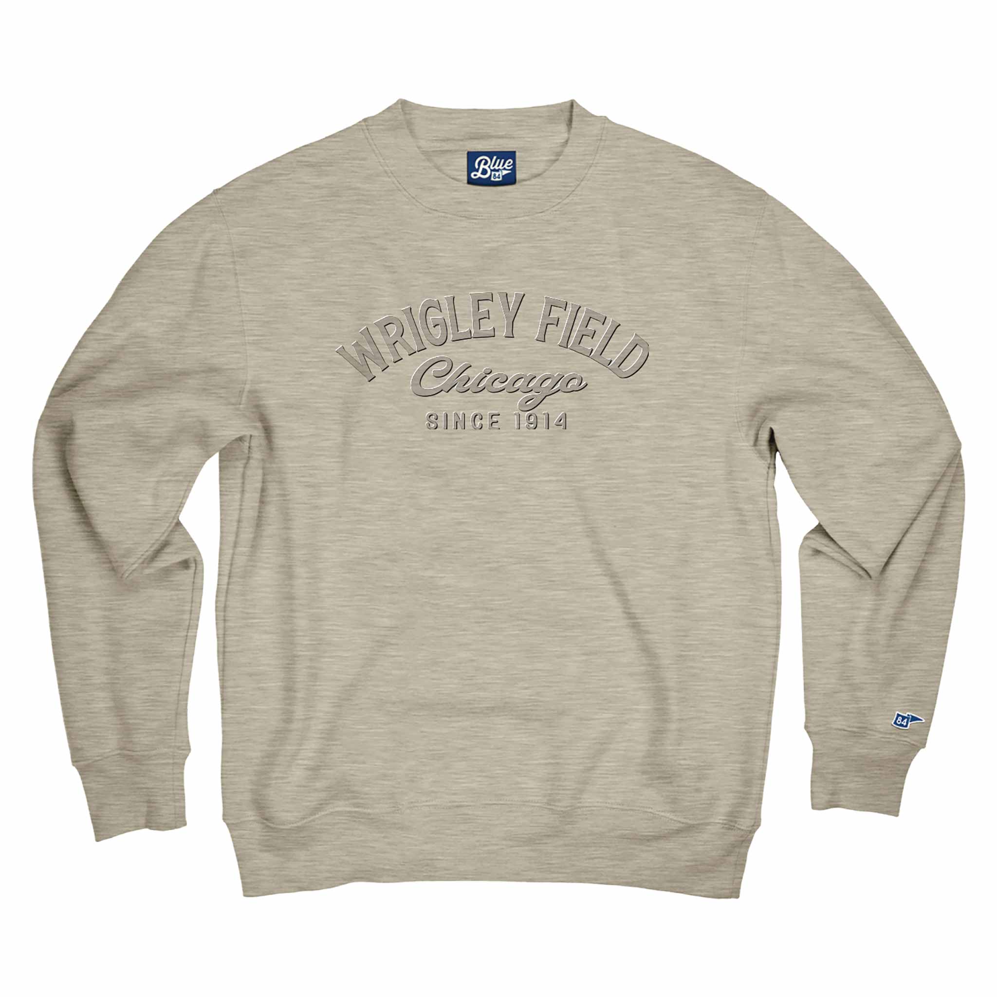 Wrigley Field Oatmeal Embossed Since 1914 Crewneck Sweatshirt