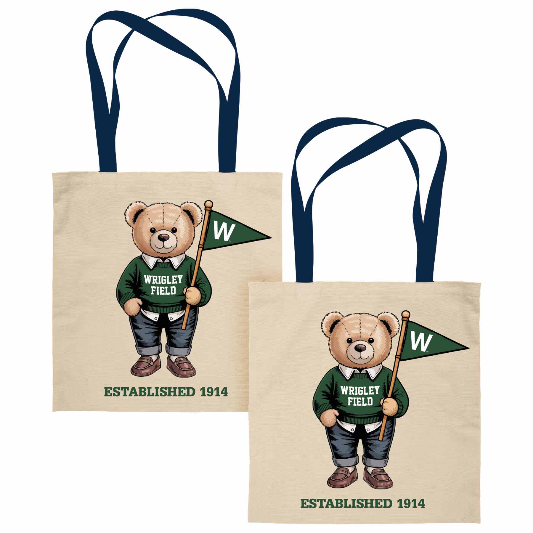 Wrigley Field Teddy Bear 1914 Tote Bag - Image 2