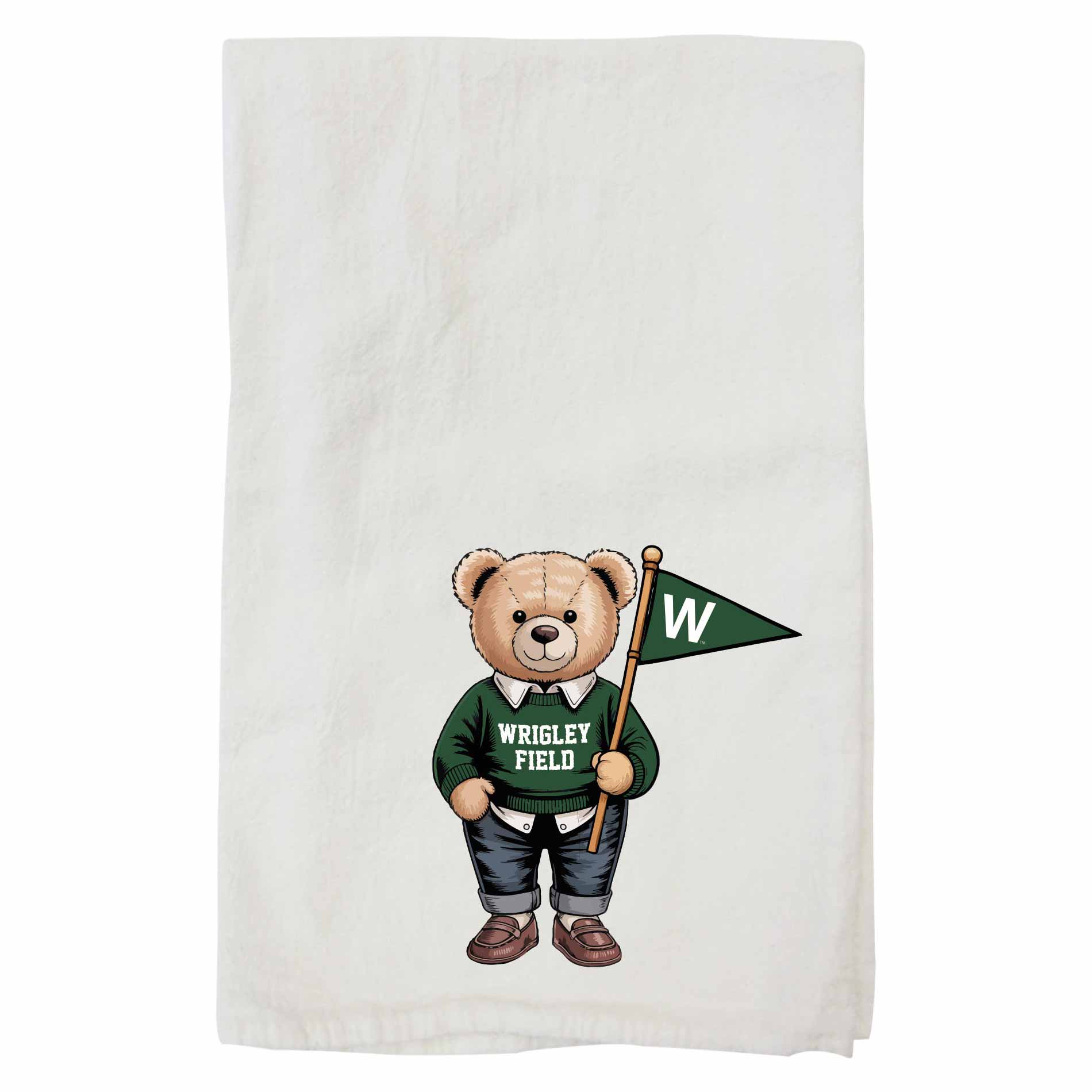 Wrigley Field Teddy Bear Cotton Tea Towel