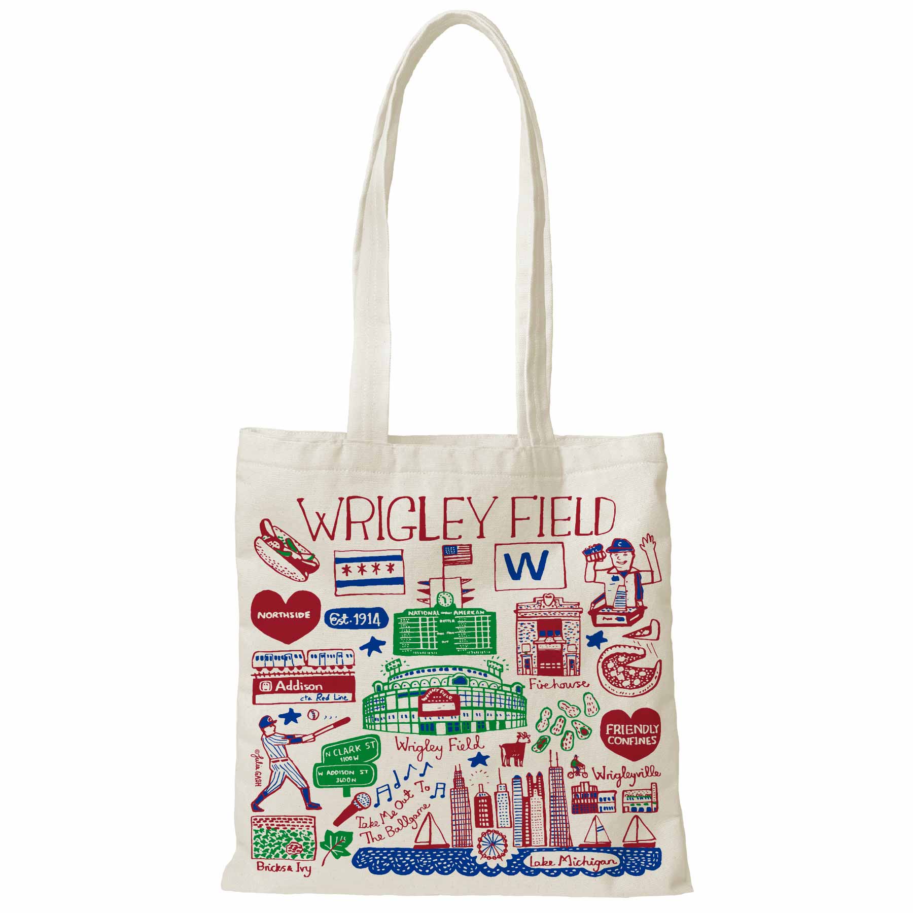 Wrigley Field Varsity Large Impact Tote Bag